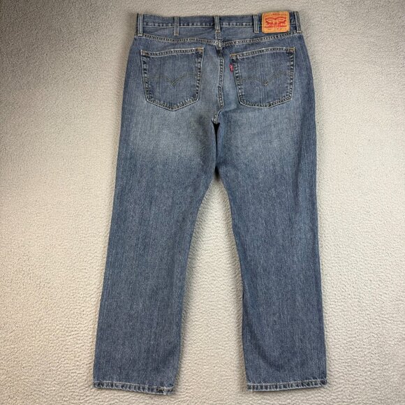 Levis 559 Jeans Mens 38x32 Blue Relaxed Straight Leg Classic Cotton American - Picture 2 of 7